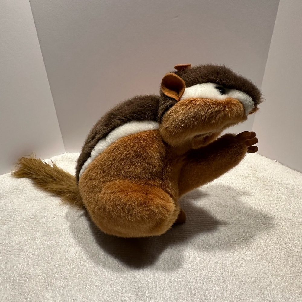 Brown and White Plush Chipmunk Toy